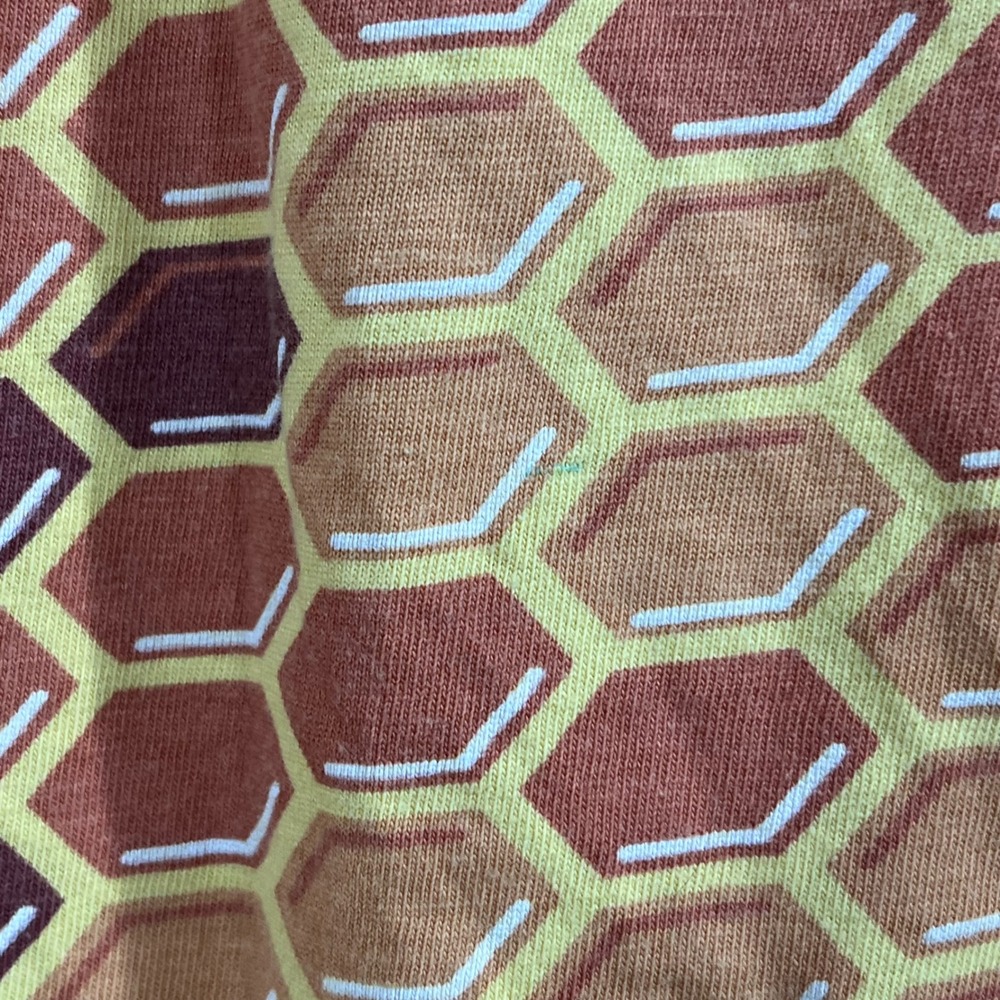 Svaha Honeycomb Print A-Line Skirt Pockets Womens 2x Novelty Bee Organic Cotton - Picture 4 of 14